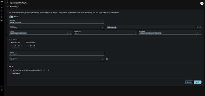 Editing issues and alerts