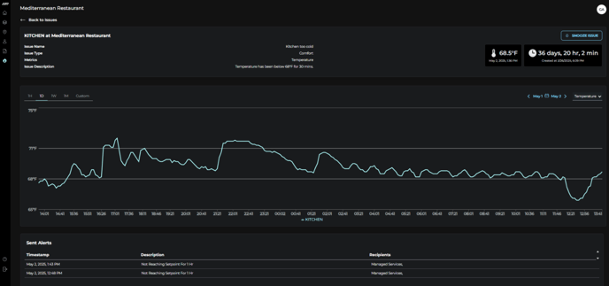 Issue Detail & Past Alert Log 