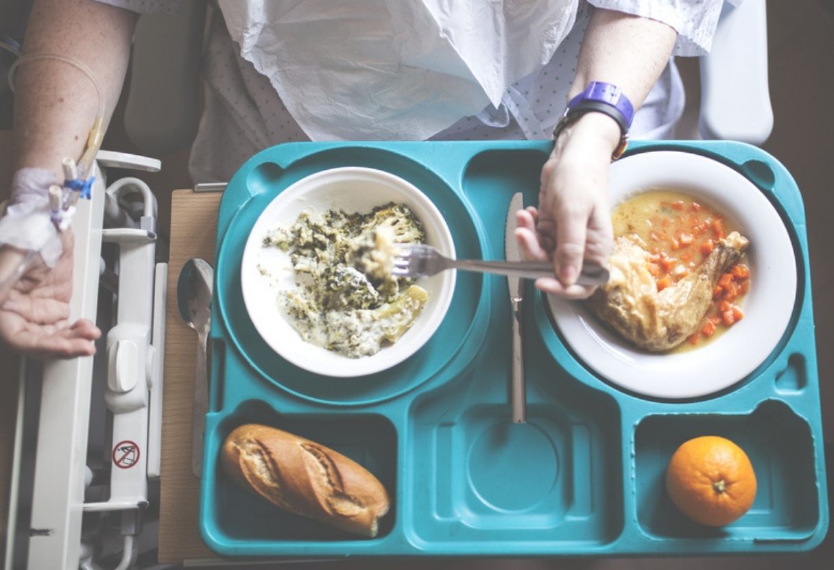 Carefully curated food served in hospital